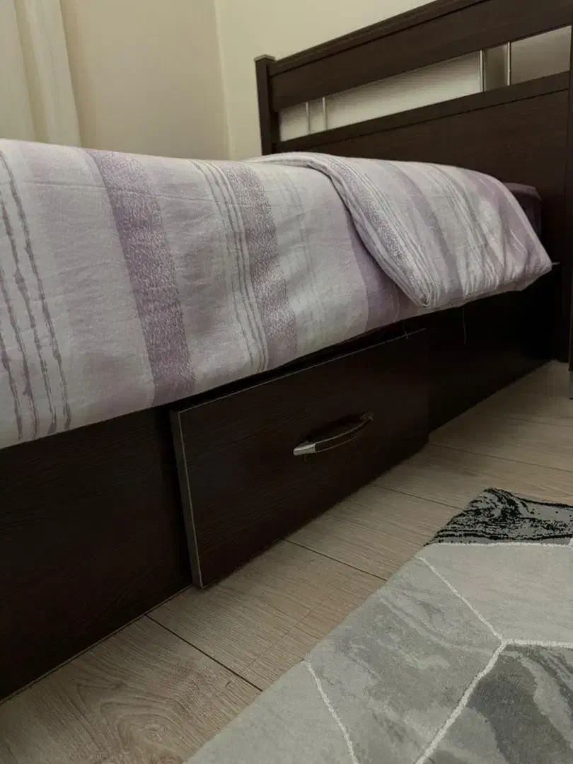 تخت‌ خواب یک نفره همراه با تشک|تخت و سرویس خواب|تهران, سازمان برنامه شمالی|دیوار