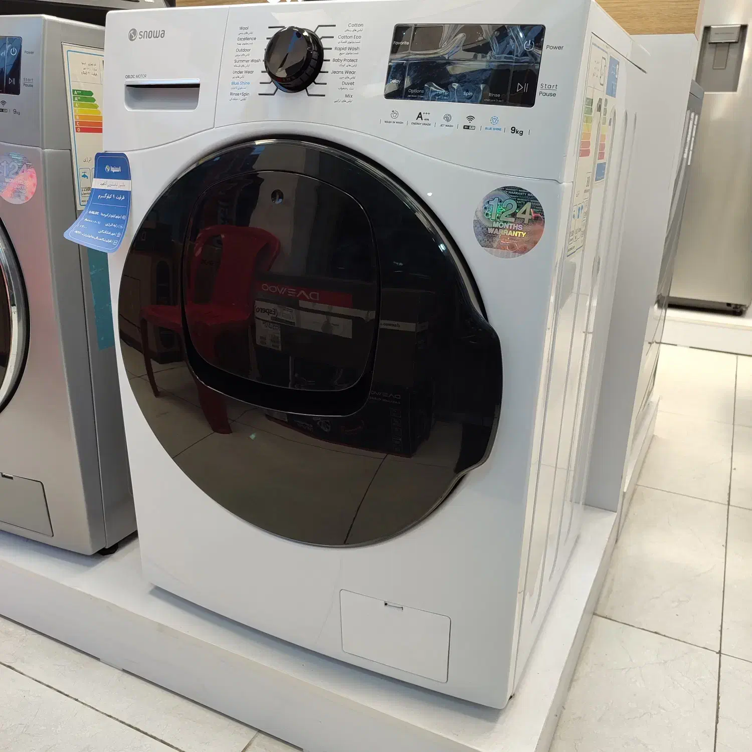 ماشین لباسشویی اسنوا دو درب اینورتر 9کیلو SWM-F92W|ماشین لباسشویی و خشککن لباس|رشت, بازار|دیوار