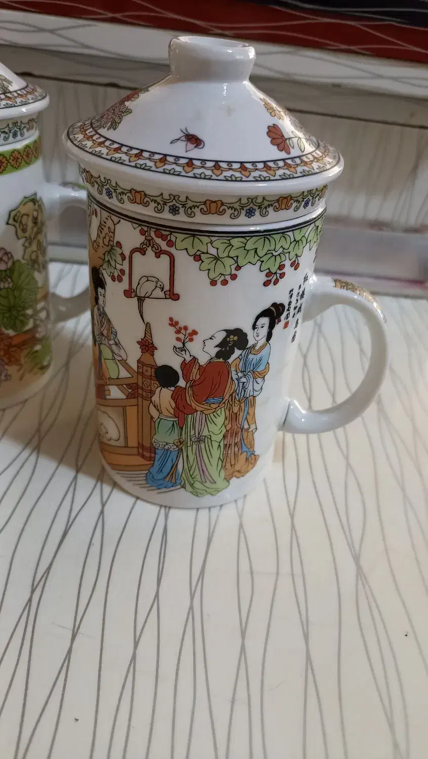 لیوان دمنوش چینی 4 عدد|قوری، کتری، قهوهساز دستی|قائن, |دیوار