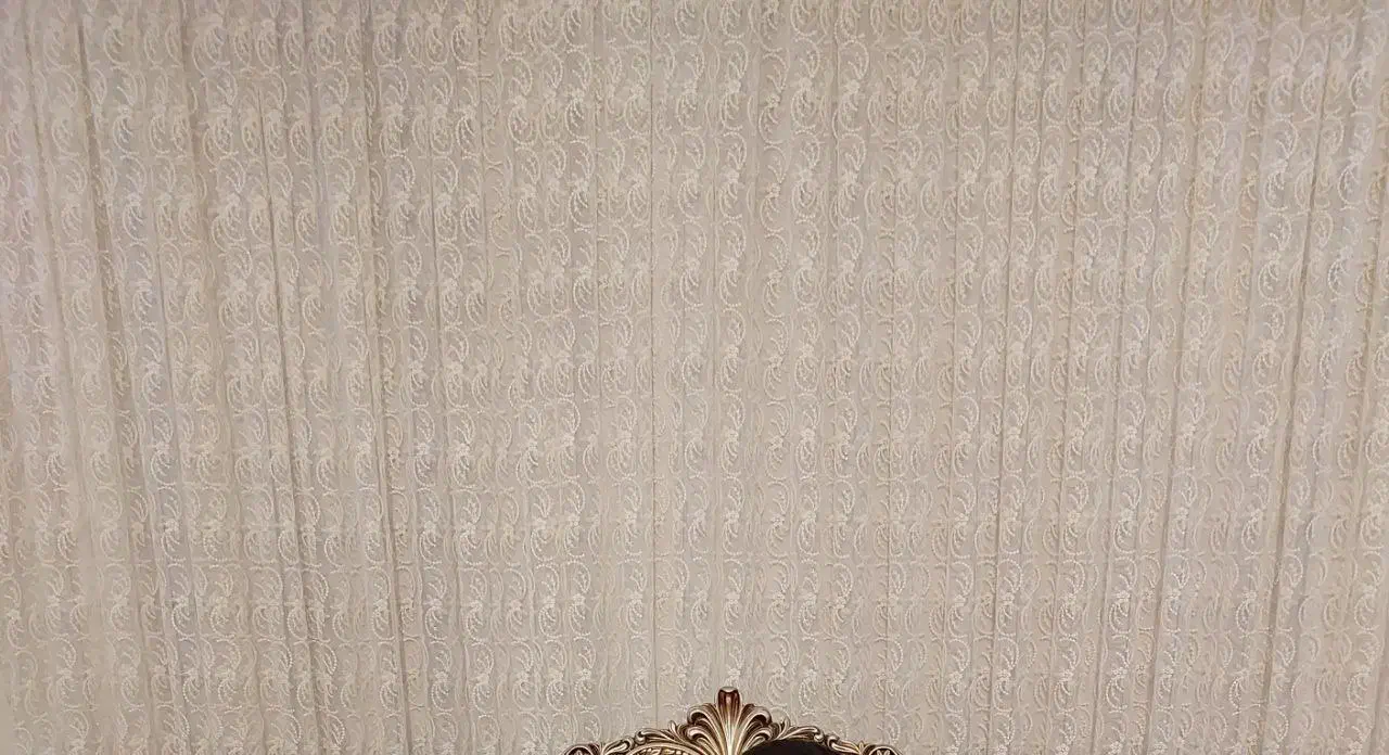 پرده توری پذیرایی با 2 عدد اشانتیون|پرده، رانر، رومیزی|کرج, شهرک فهمیده|دیوار