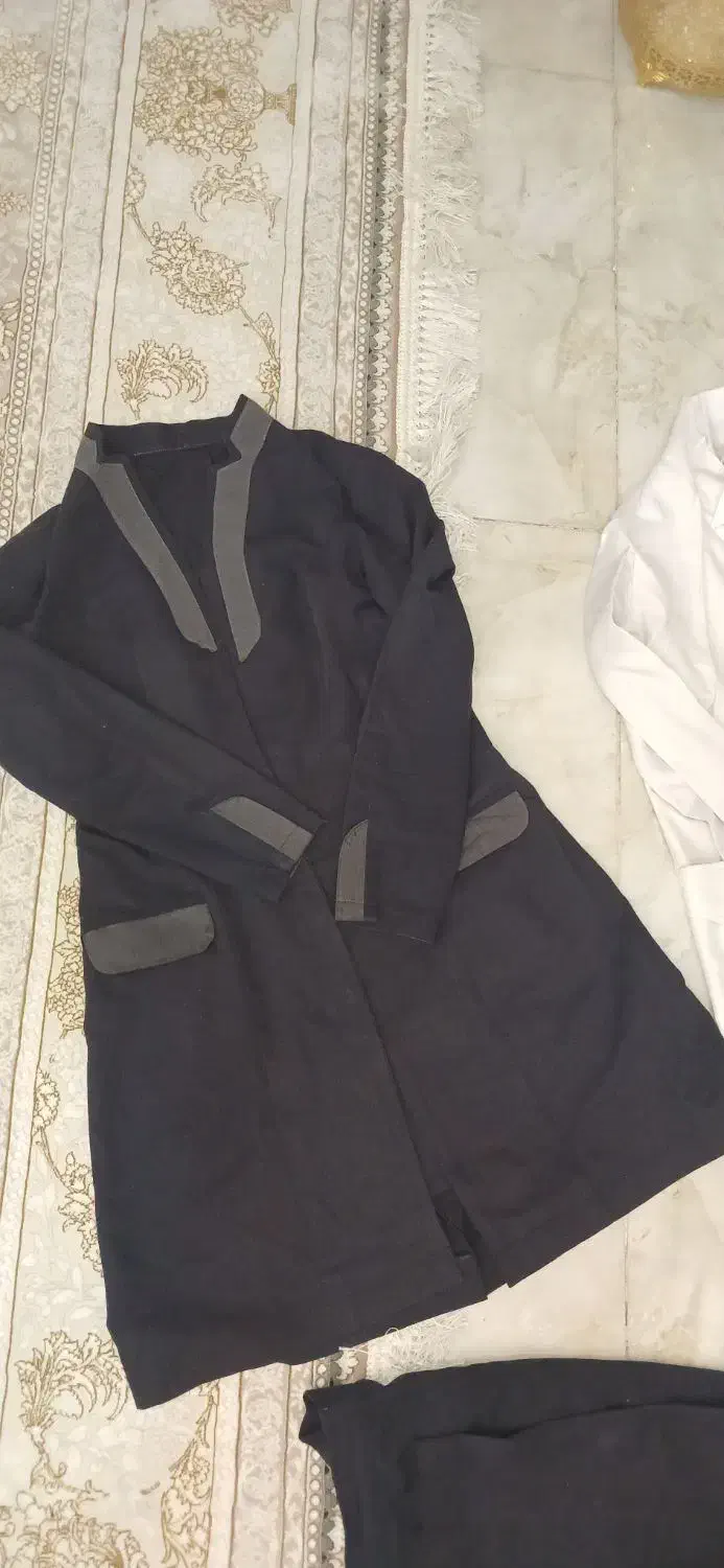 مانتو اداری سورمه ای تیره|لباس|رباطکریم, رباطکریم|دیوار