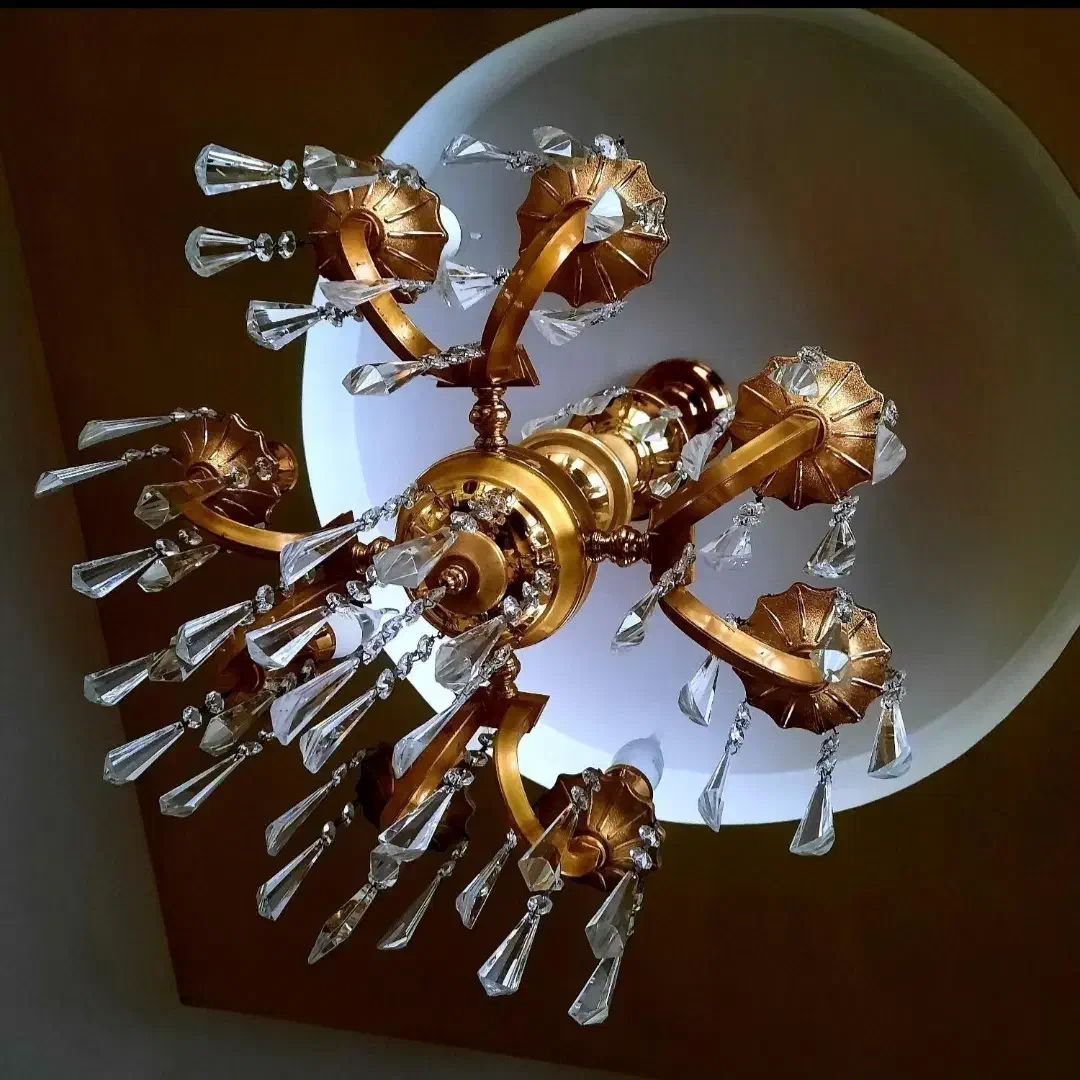 لوستر طلایی|لوستر و چراغ آویز|اردبیل, |دیوار