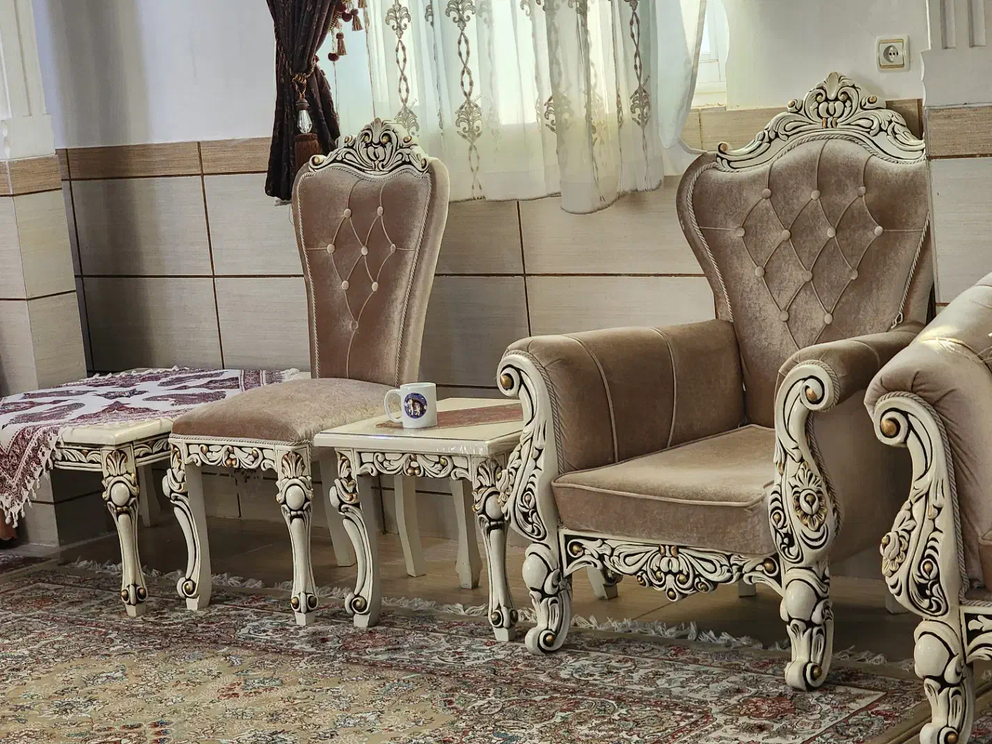 سرویس کامل مبل ۹ نفره|مبلمان خانگی و میز عسلی|طارم, |دیوار