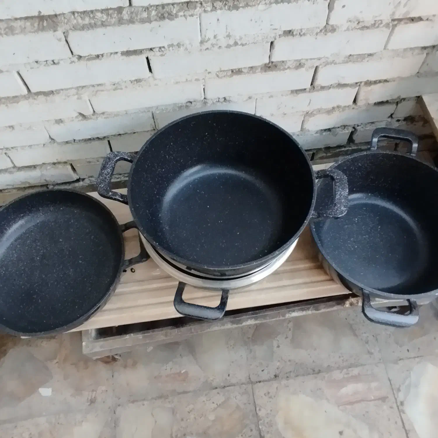 سه عدد قابلمه سایز 30ست شبی هم وماهیتابه|ظروف پختوپز|اهواز, کمپلو شمالی|دیوار