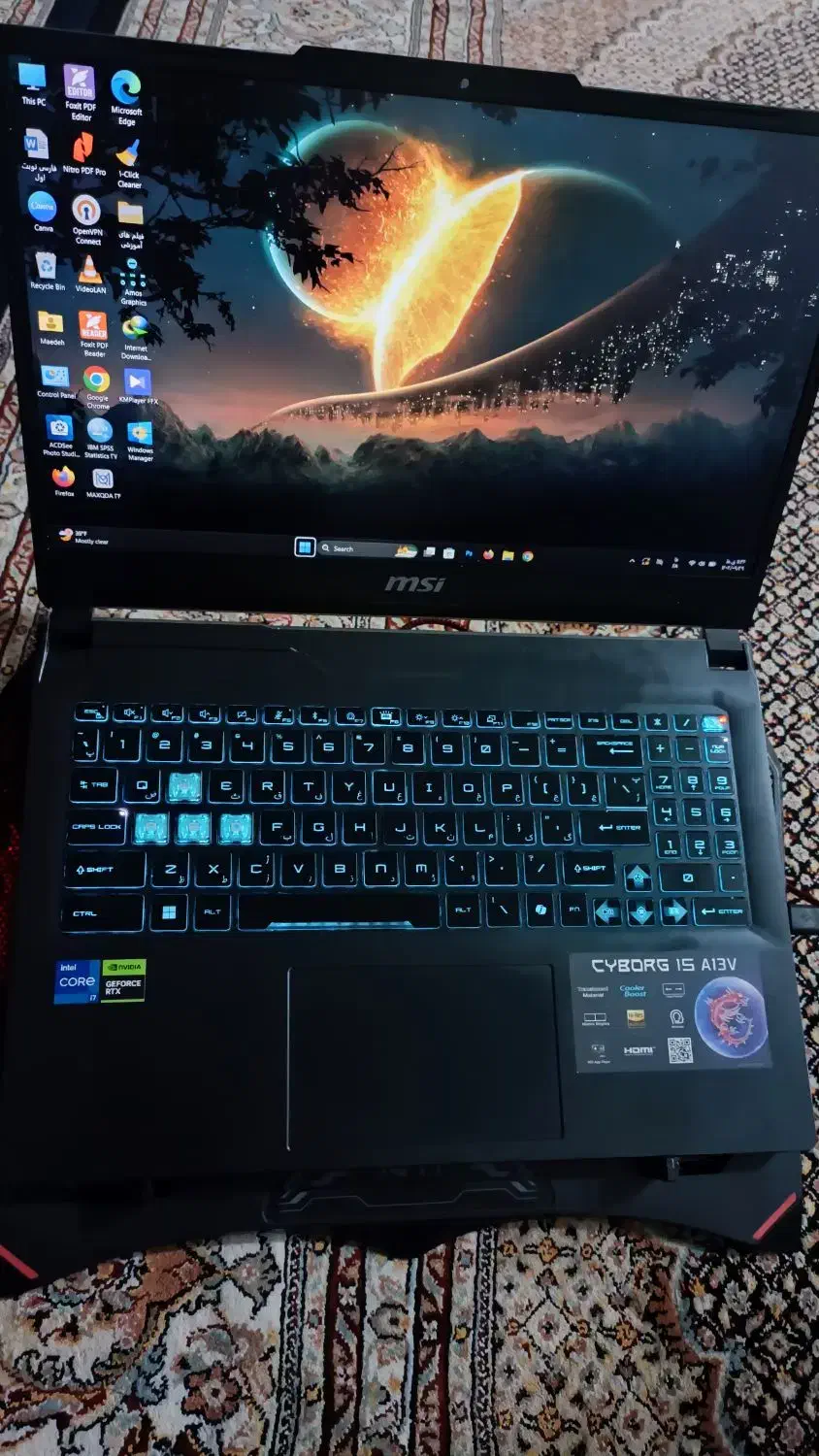 لپتاپ گرافیک دار گیمینگ msi cyborg 15 A13VE|رایانه همراه|اسلامشهر, شهرک مفیدی|دیوار