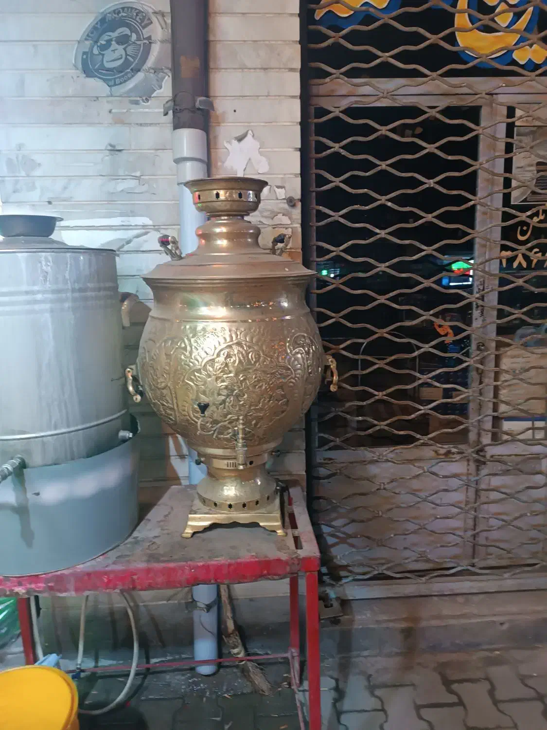 سماور برنجی ۸۰ لیتری|سماور، چای‌ساز، قهوه‌ساز|بستان آباد, |دیوار