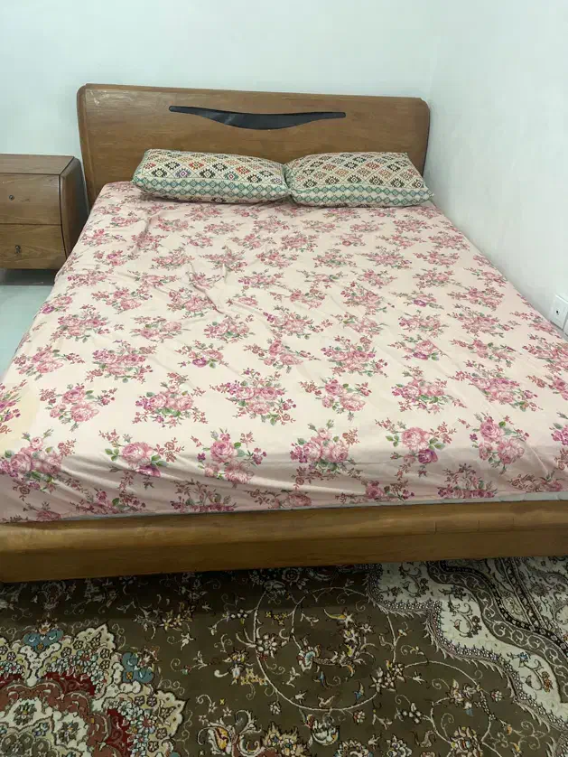 تخت خواب ۲ نفره چوب راش|تخت و سرویس خواب|قدس, شهر‌قدس|دیوار