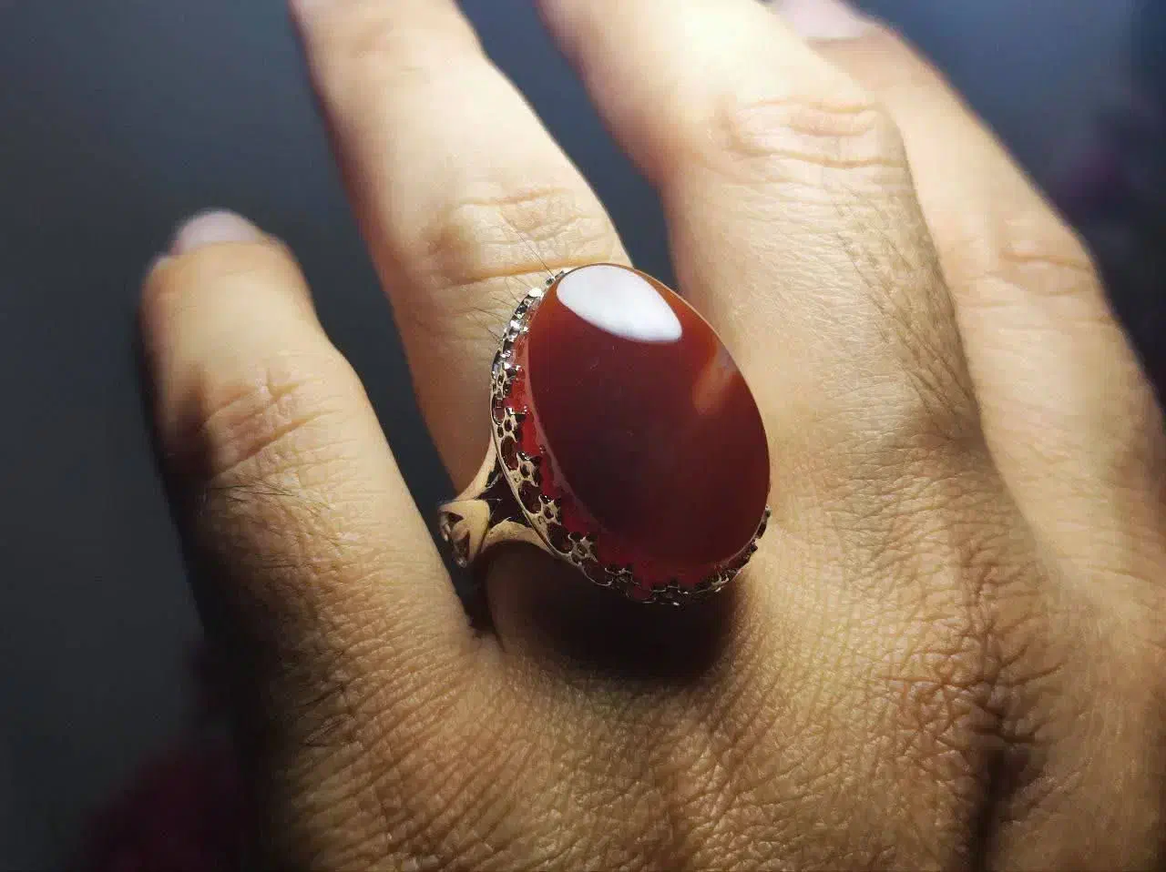 انگشتر عقیق سرخ اصلی|جواهرات|تهران, امیریه|دیوار