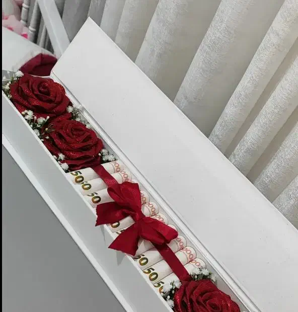 دسته گل روبانی پول ارایی برای روز مادر ، یلدا|گل مصنوعی|آذرشهر, |دیوار