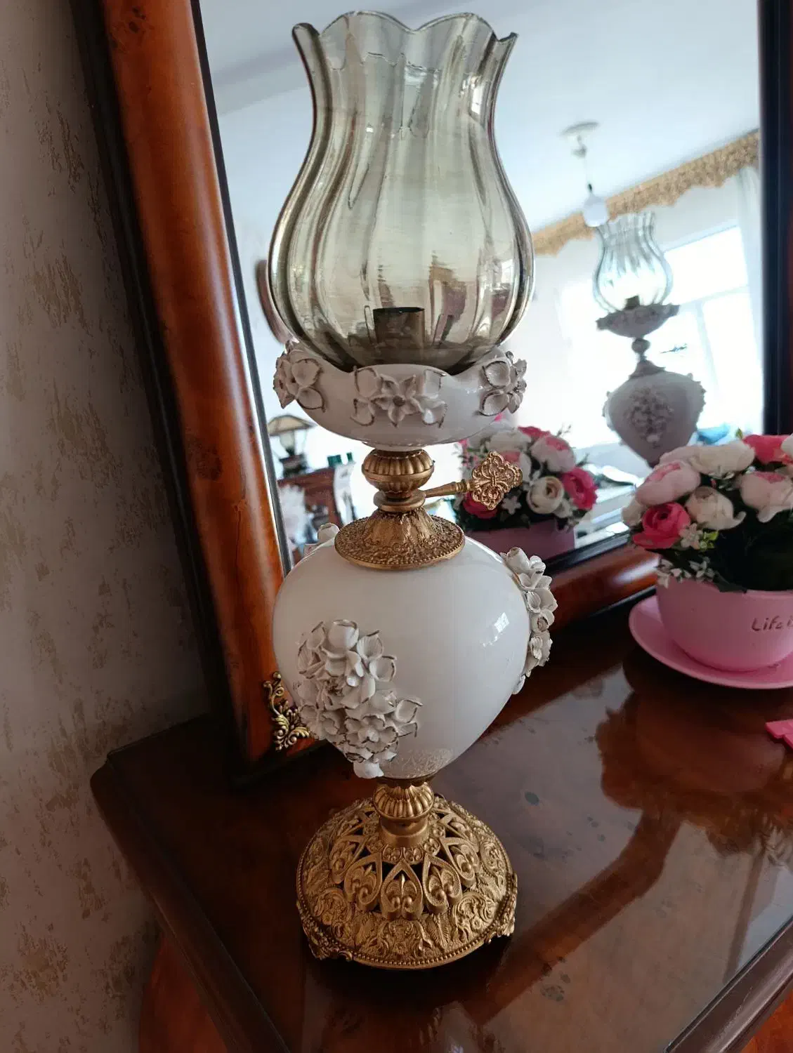 جفت شمعدانی سفید گلدار|مجسمه، تندیس، ماکت|سهند, |دیوار