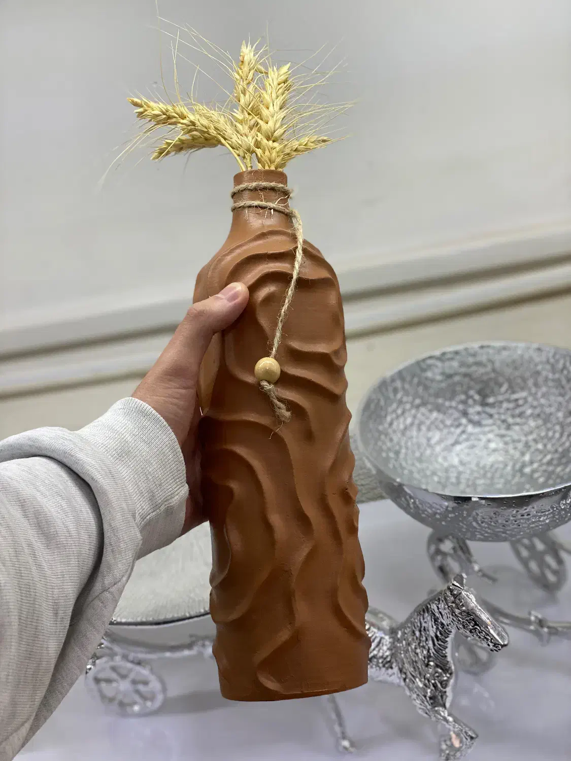 گلدان دکوری مدل مینیمال|گل و گیاه طبیعی|سقز, |دیوار