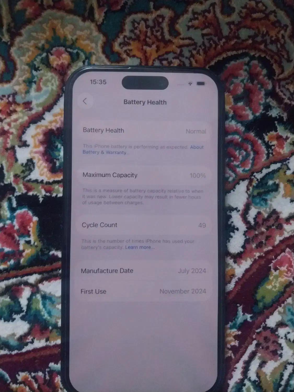 اپل iPhone 16 با حافظهٔ ۱۲۸ گیگابایت|موبایل|تهران, چیتگر شمالی|دیوار