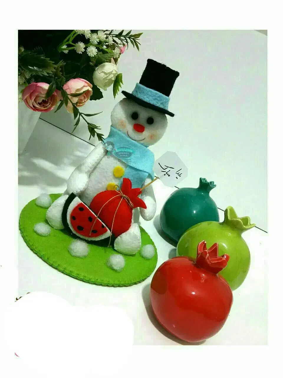 نمدی مناسبت یلدا|صنایع دستی و سایر لوازم تزئینی|کاشان, لتحر|دیوار