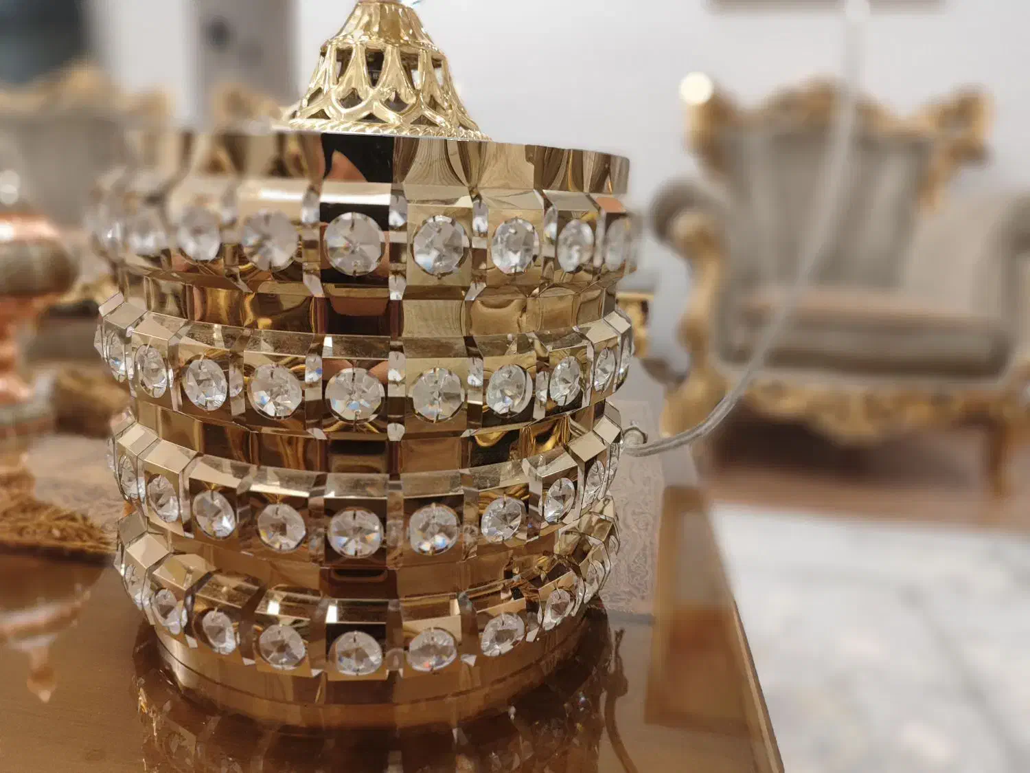 لوستر طلایی|لوستر و چراغ آویز|تهران, جنت‌آباد شمالی|دیوار