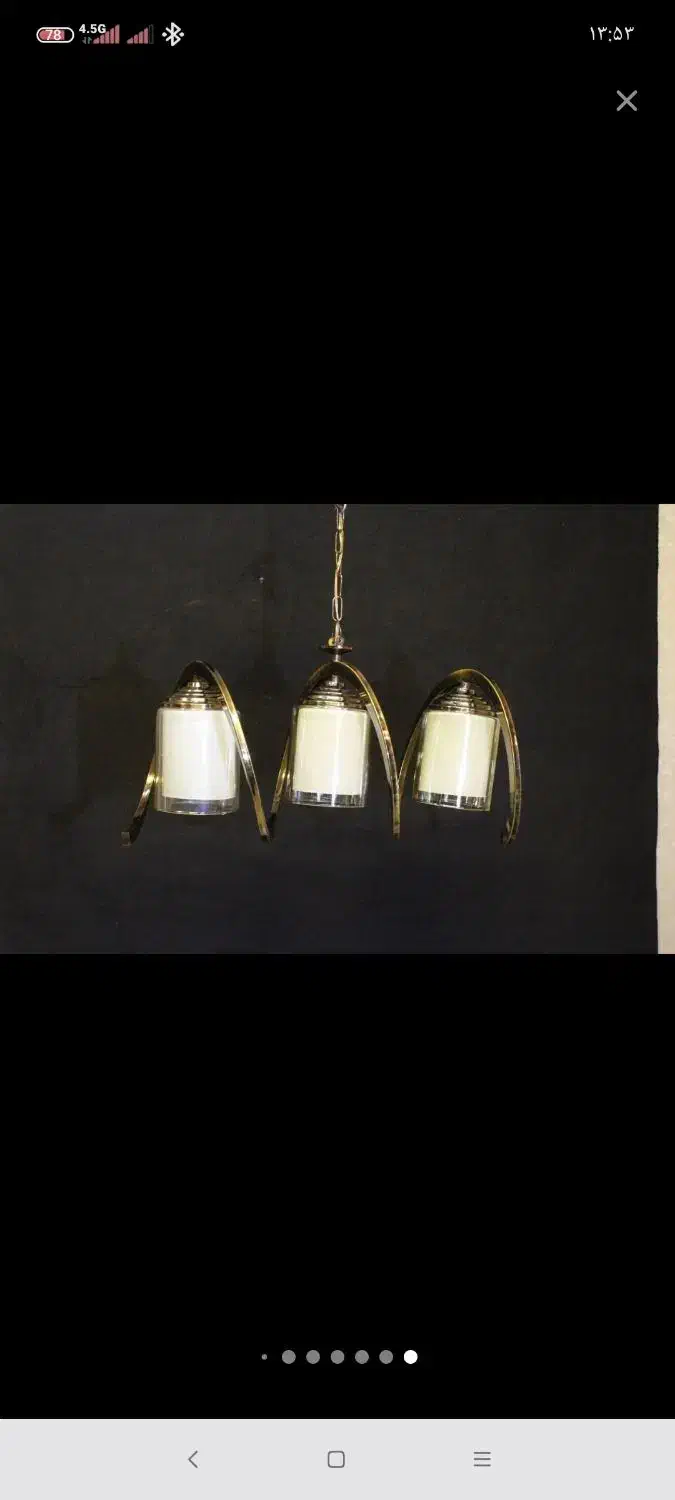 لوستر برنز ۳شاخه|لوستر و چراغ آویز|مشهد, ابوذر|دیوار