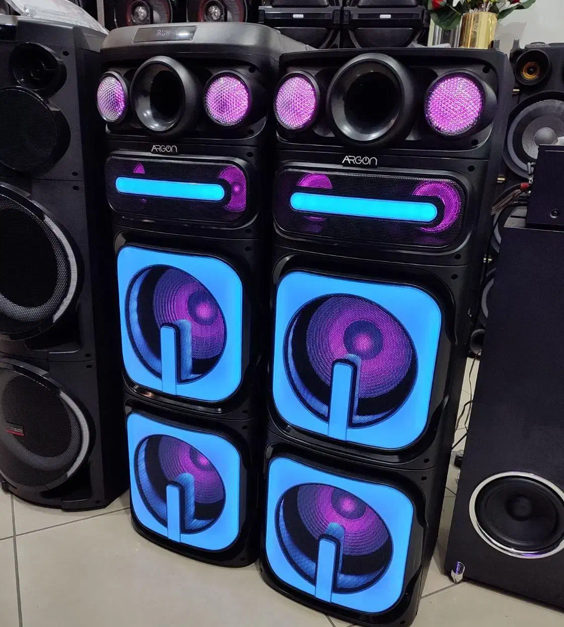 سیستم صوتی باند اسپیکر برقی شارژی دو ساب تویتر دار|سیستم صوتی خانگی|یزد, |دیوار