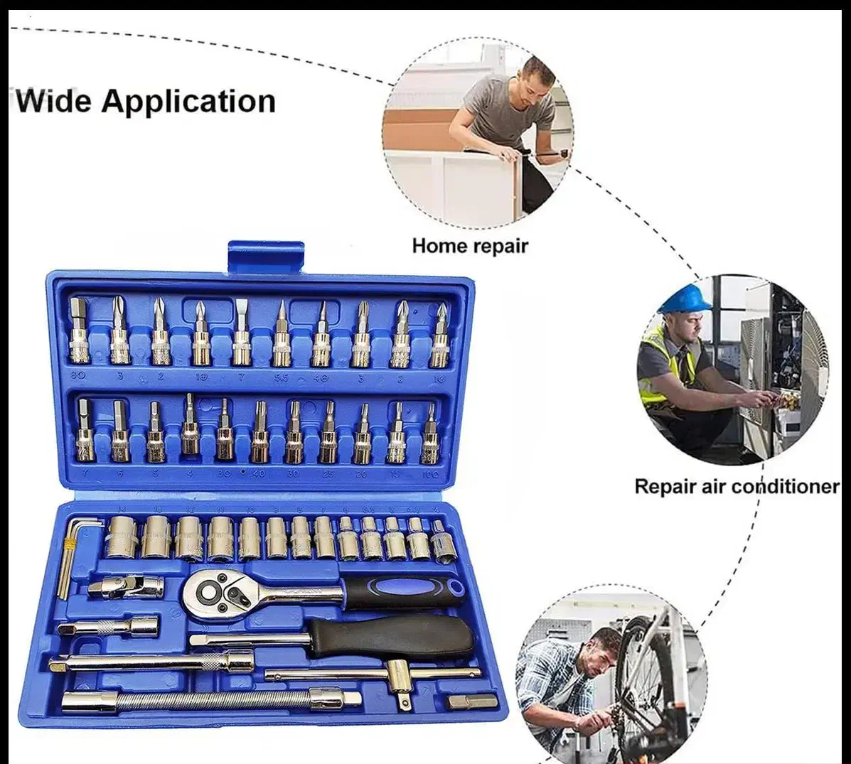 مجموعه آچار بکس 46 عددی جشنواره طلایی،تعداد محدود|ابزارآلات|بجنورد, |دیوار
