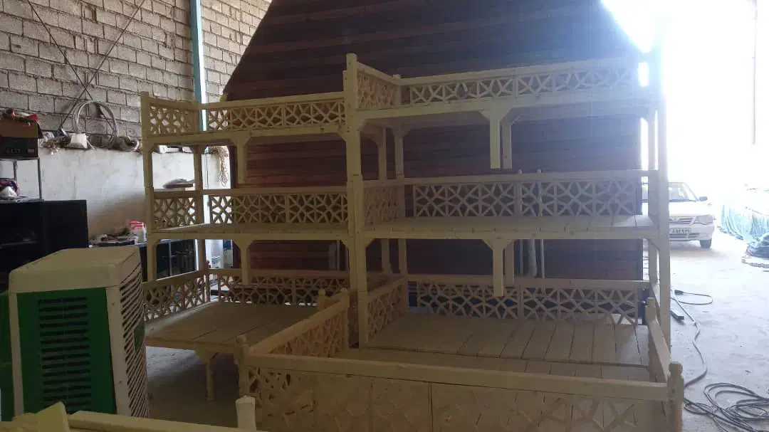 تخت چوبی سنتی|تخت و سرویس خواب|دزفول, |دیوار