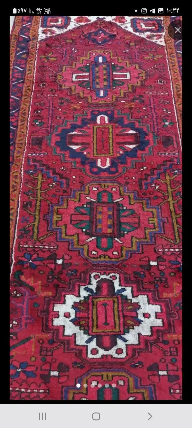 فرش کناره دستبافت هریس کارکرده|فرش|تبریز, |دیوار