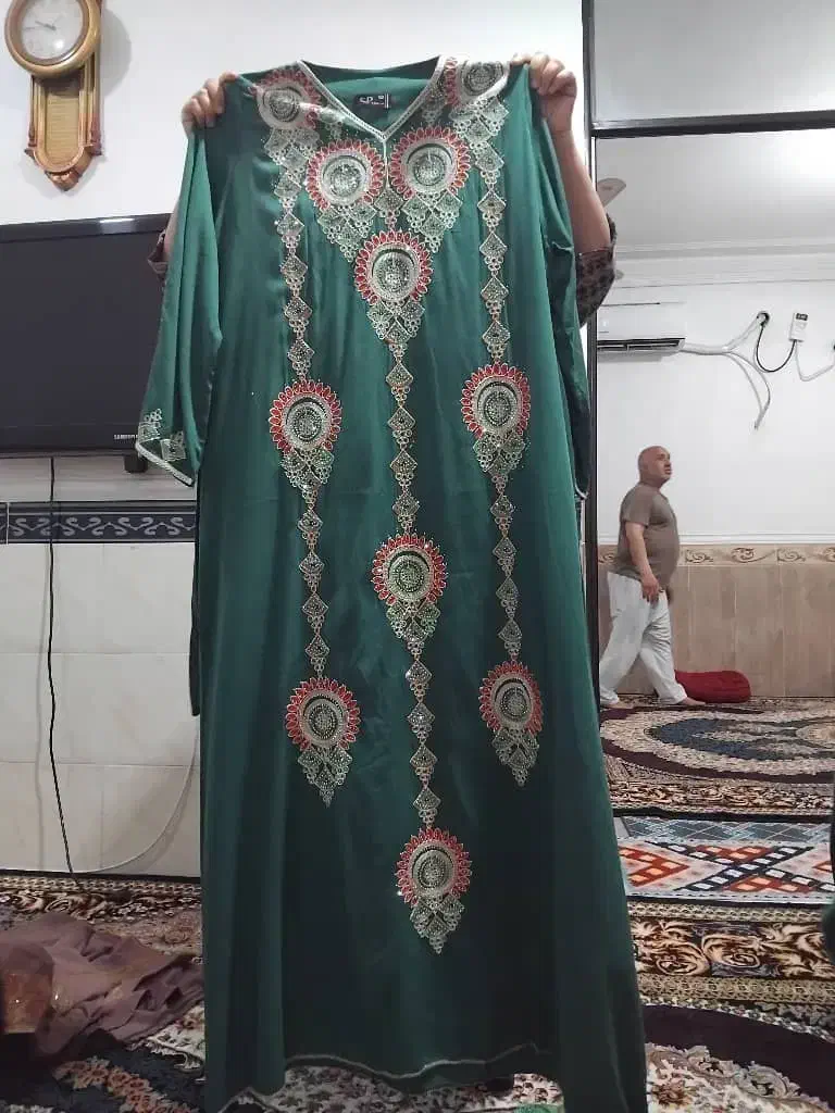 ماکسی آب طلا نگین کاری  هستن  سایز بندی موجوده|لباس|آبادان, |دیوار