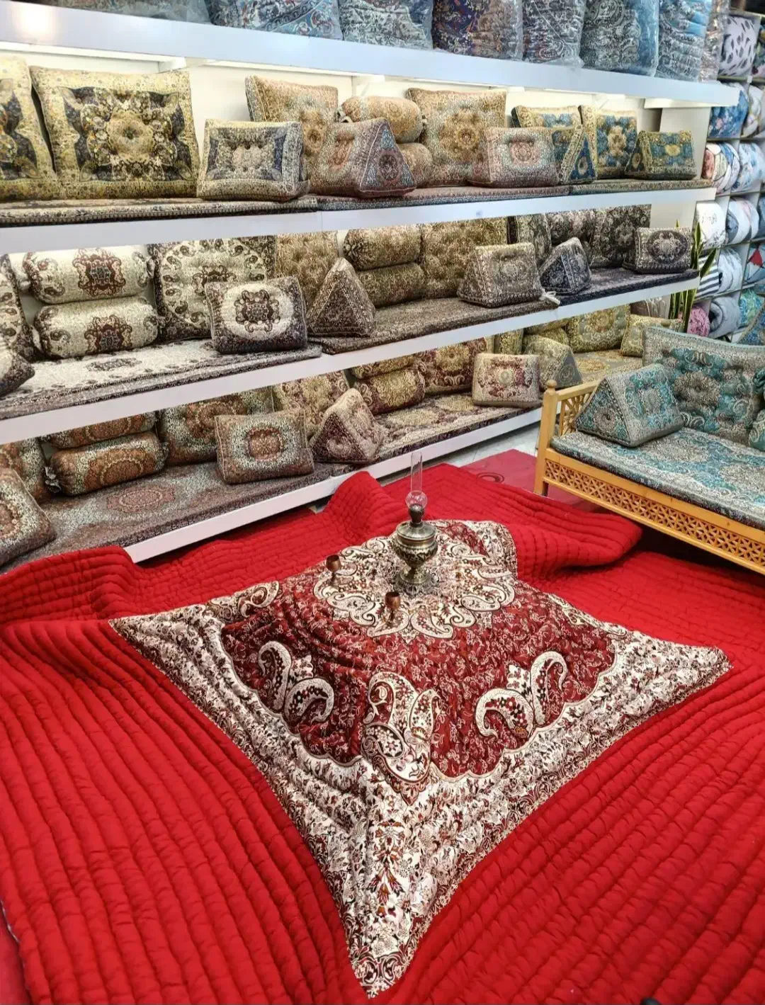 لحاف کرسی دست دوز مدل مهرنوش 4 در 4 مربع فول|رختخواب، بالش، پتو|تهران, شهرک ولیعصر جنوبی|دیوار