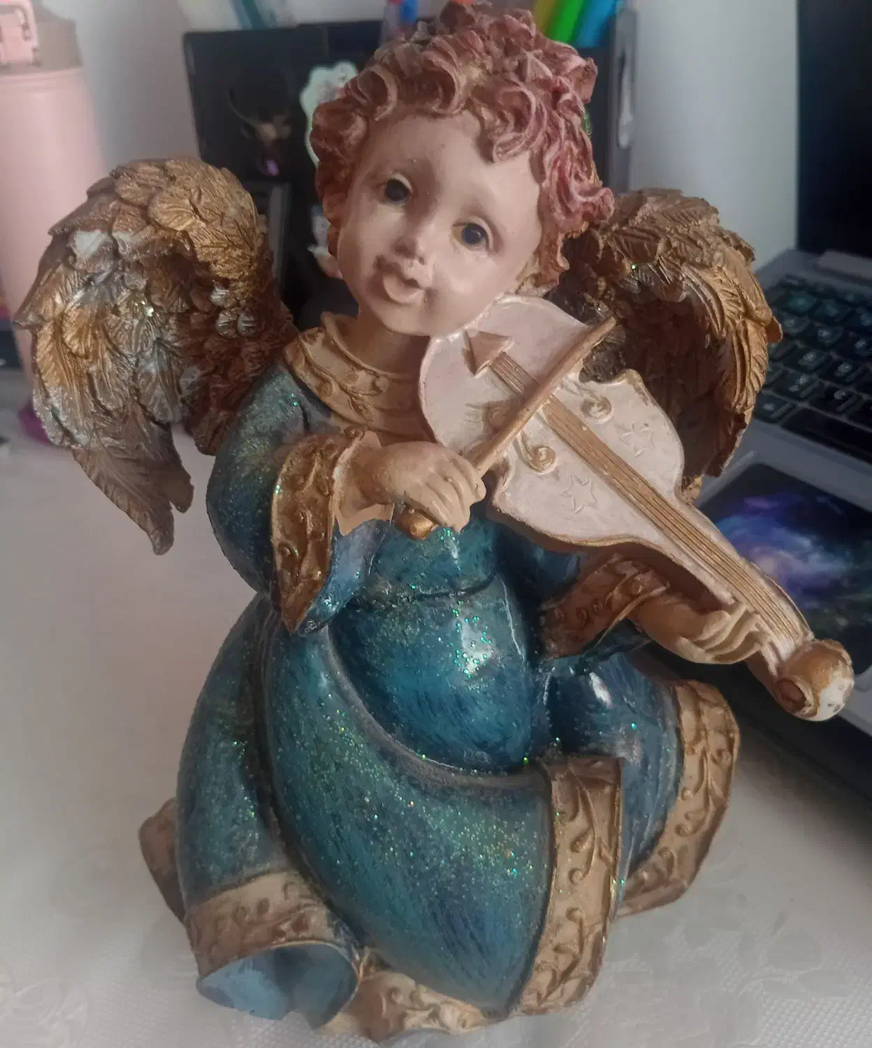 مجسمه فرشته ویولن زن|مجسمه، تندیس، ماکت|تهران, سوهانک|دیوار