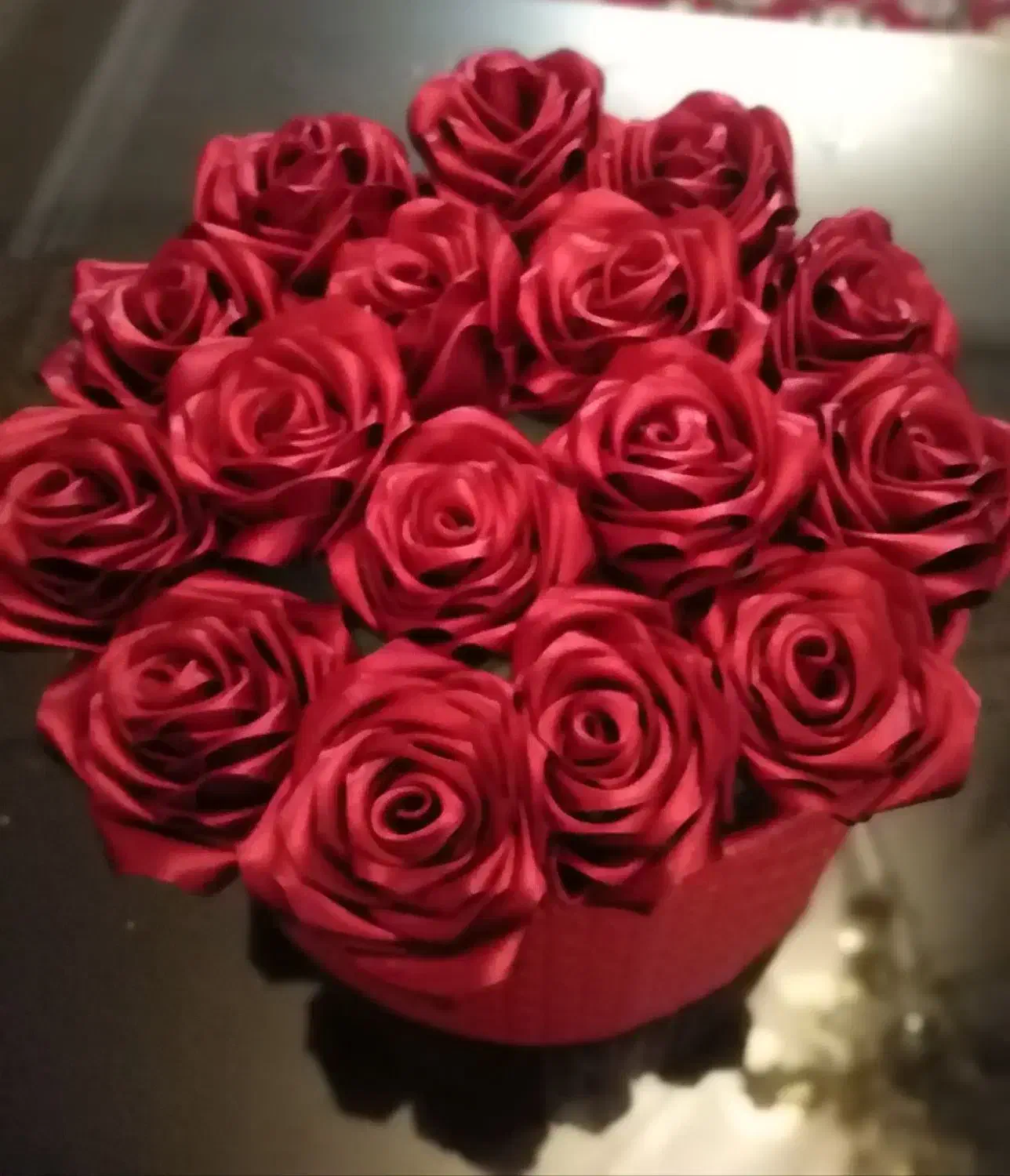 گل رز روبانی.. بسیارزیبا، شکیل وماندگار|گل مصنوعی|رشت, توشیبا|دیوار