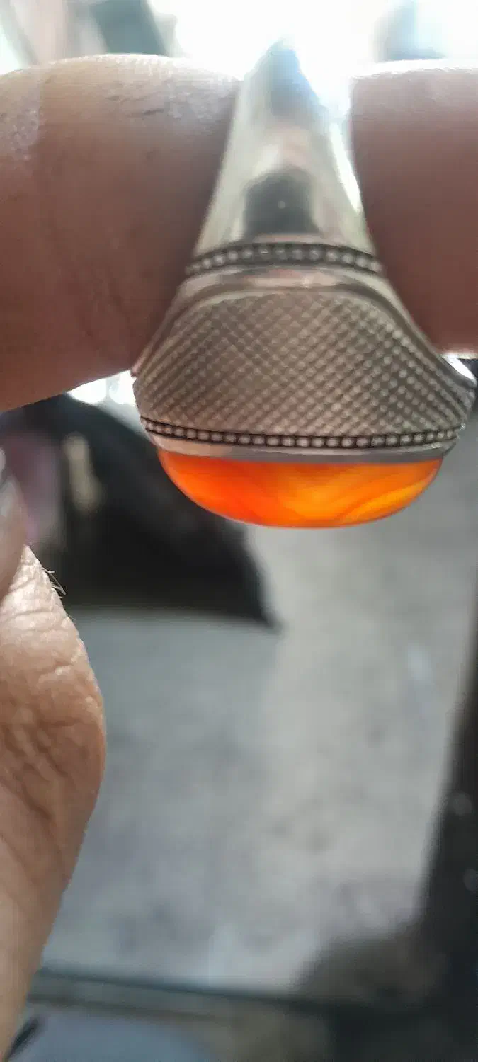 انگشتر عقیق یمنی کهنه|کلکسیون اشیاء عتیقه|کرمانشاه, |دیوار