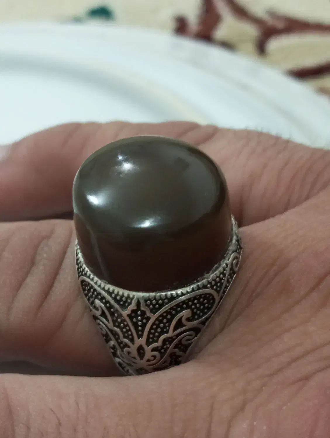 انگشترعقیق خرمایی|جواهرات|مشهد, امیر المومنین|دیوار