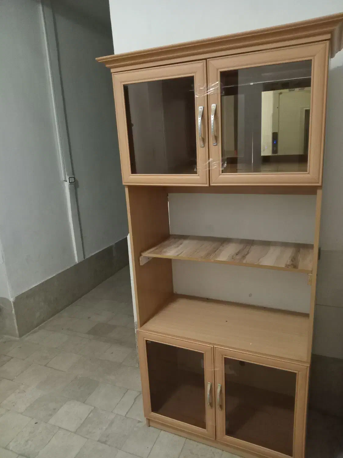 کتابخانه چوبی|کتابخانه، شلف، قفسههای دیواری|ساوه, |دیوار