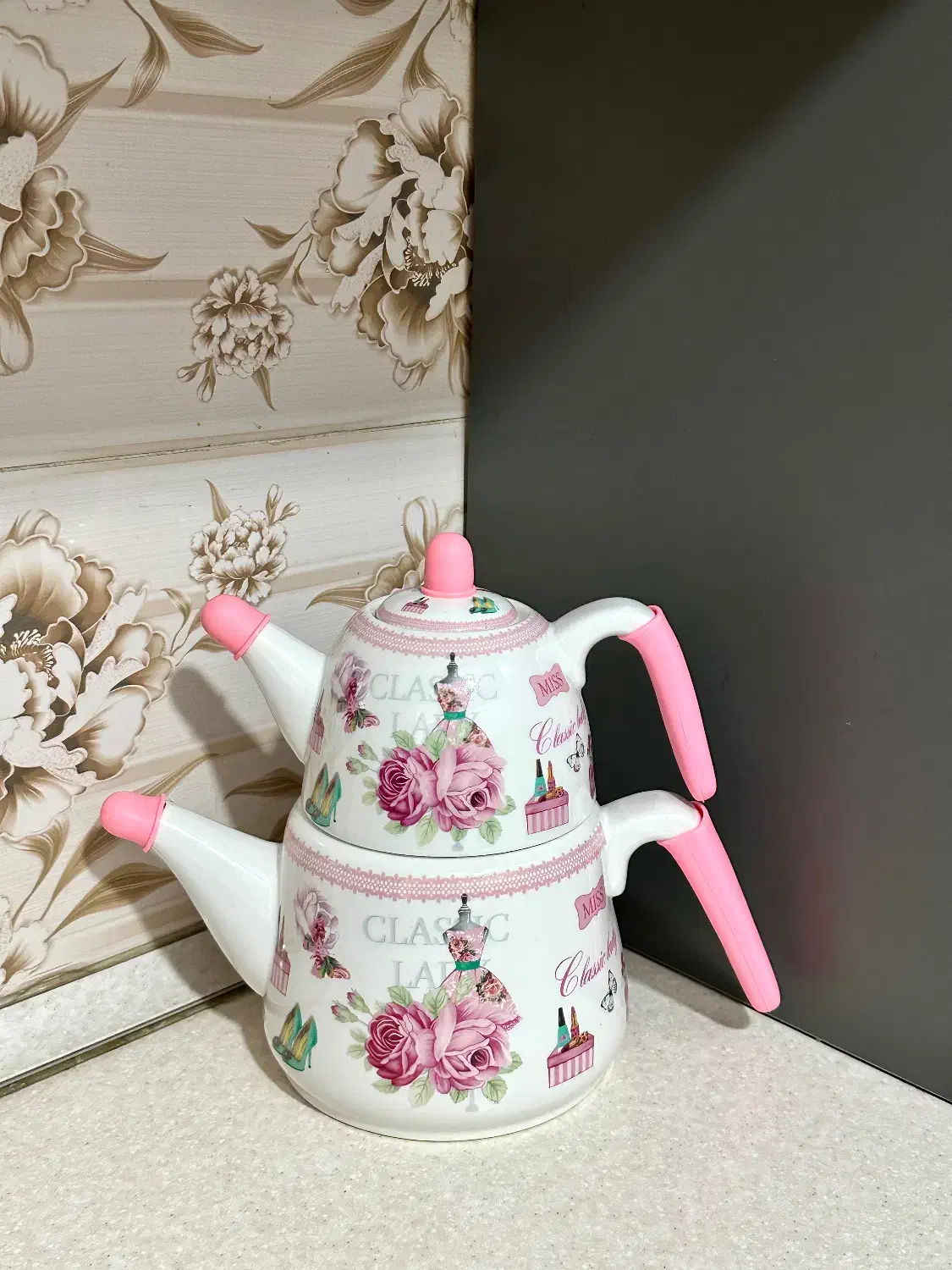 سرویس پاسماری صورتی|ظروف سرو و پذیرایی|پاکدشت, پاکدشت (مامازند)|دیوار