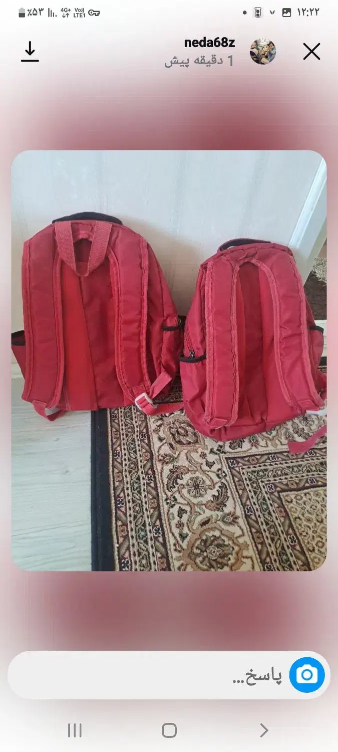 کیف مدرسه دو عدد قیمت هر عدد ۱۵۰|کیف، کفش، کمربند|خوی, |دیوار