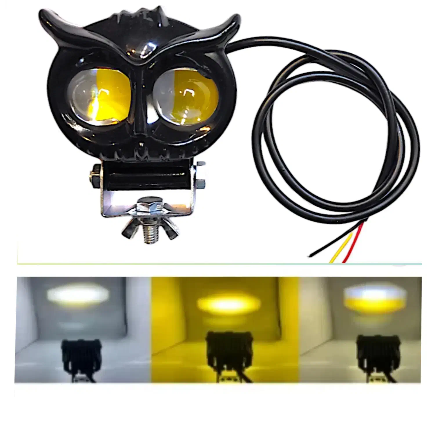 چراغ پروژکتور لنزدار دو لنز جغدی led دوکنتاکت فلزی|قطعات یدکی و لوازم جانبی|کرج, ساسانی (قلمستان)|دیوار