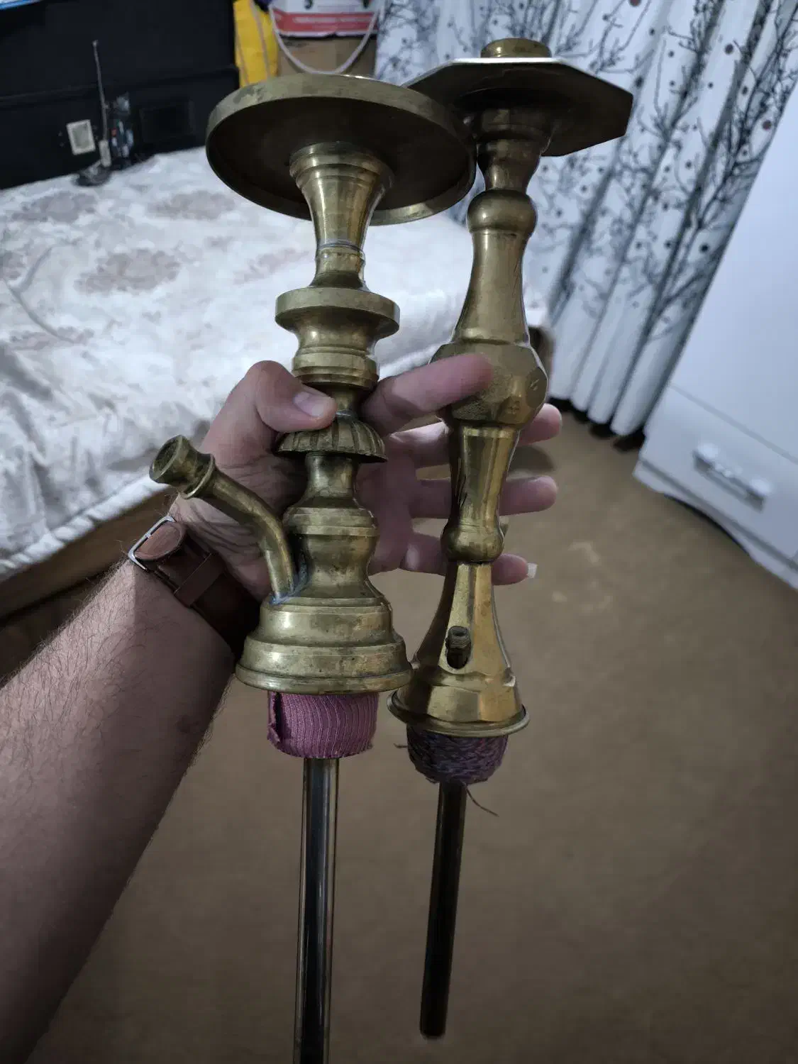 قلیان برنجی|صنایع دستی و سایر لوازم تزئینی|کرمانشاه, |دیوار