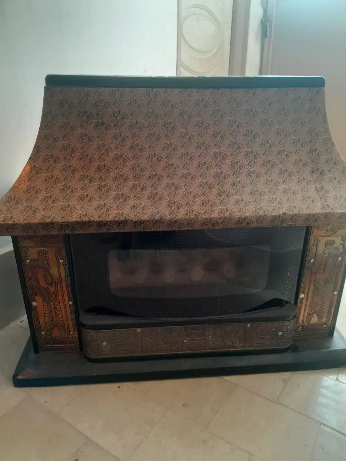 بخاری طرح شومینه|بخاری، هیتر، شومینه|قزوین, |دیوار