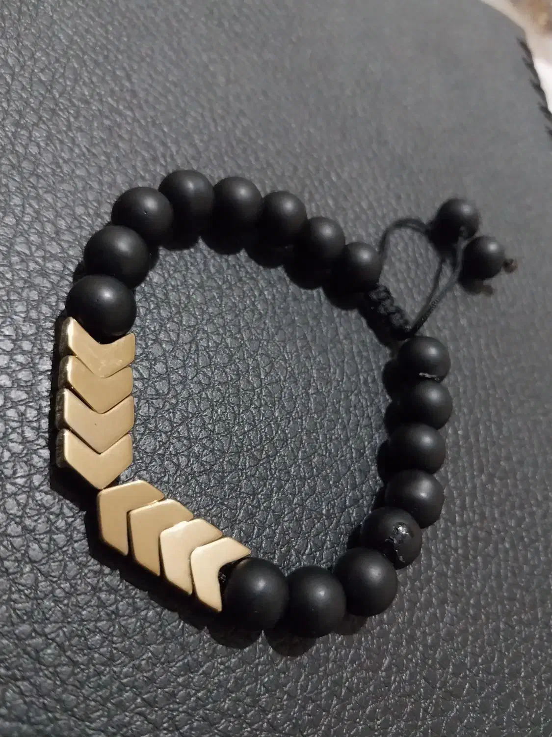 دستبند سنگ اونیکس و حدید|بدلیجات|ایذه, |دیوار