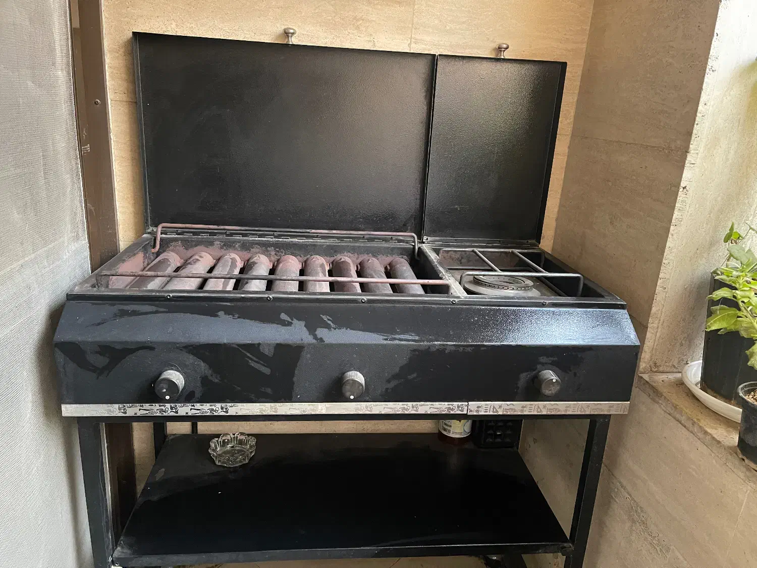 باربیکیو همراه با اجاق گاز یک شعله|اجاق گاز و لوازم برقی پخت‌وپز|تهران, زعفرانیه|دیوار