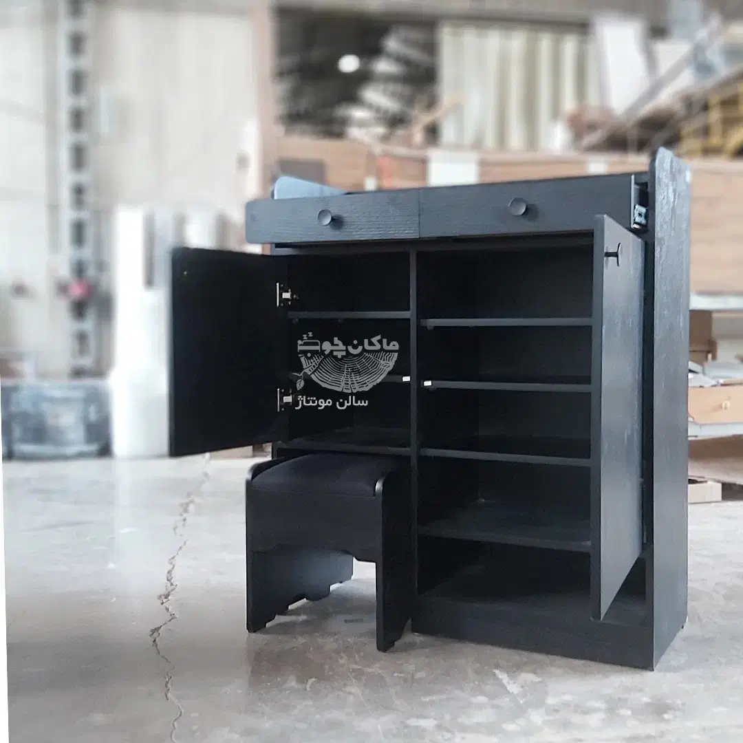 جاکفشی چوبی نیمکت دار سند بلاست شده مدل SIGMA|جاکفشی، کمد، دراور|مشهد, آزادشهر|دیوار