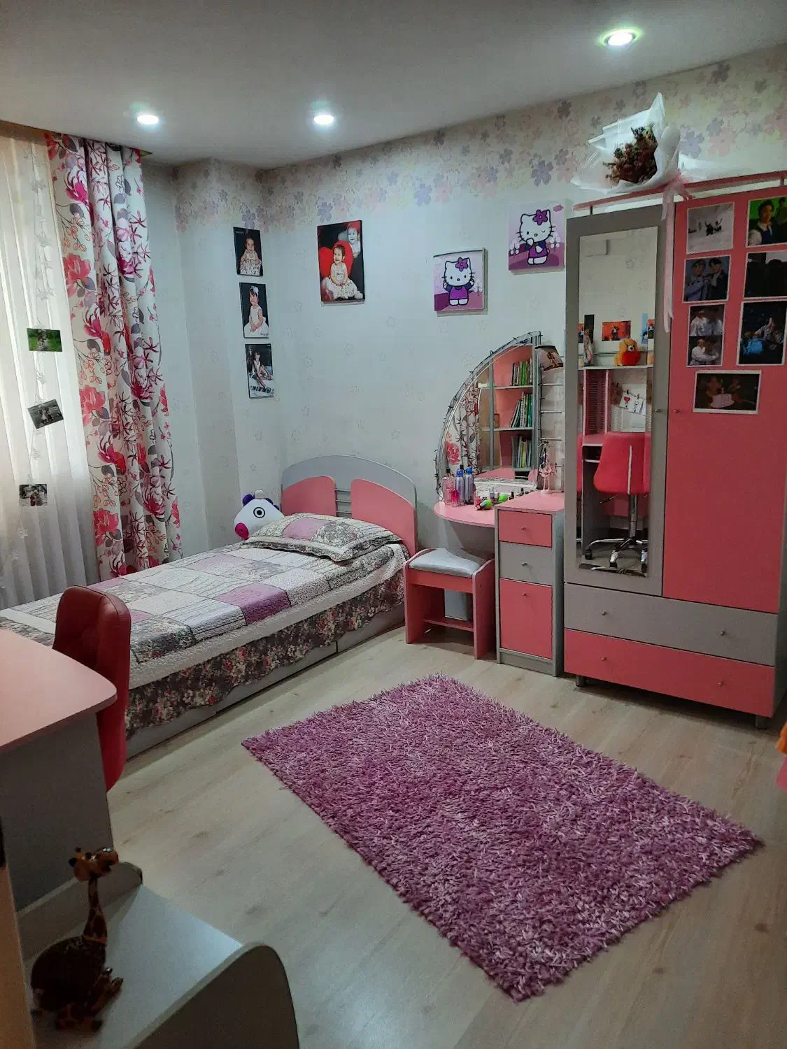 سرویس کامل خواب دخترانه آپادانا|تخت و سرویس خواب|محمدیه-قزوین, |دیوار