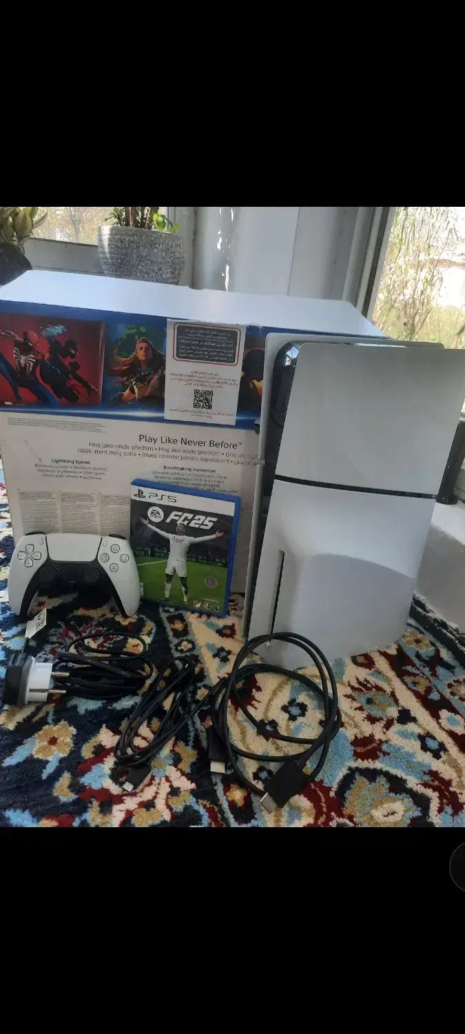 PS5 اسلیم 1ترابایت تک دسته ریجن اروپا|کنسول، بازی ویدئویی و آنلاین|سنگر, |دیوار