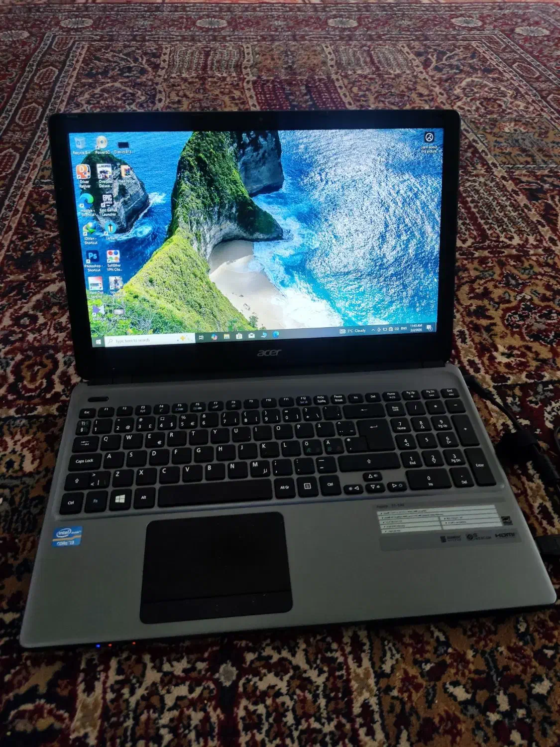 لپتاپ acer e1 750|رایانه همراه|شیراز, شهرک نیروی انتظامی|دیوار