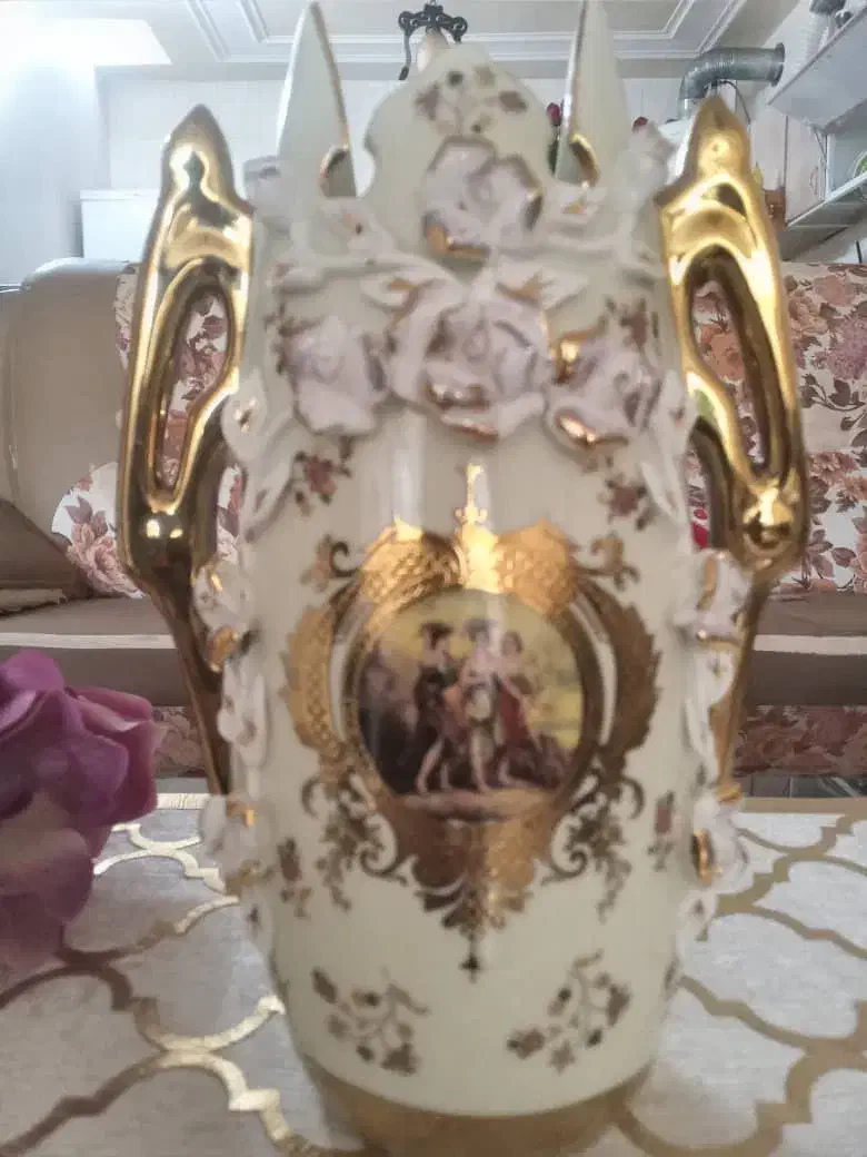 گلدان آب طلا کاری شده|صنایع دستی و سایر لوازم تزئینی|فولادشهر, B2|دیوار