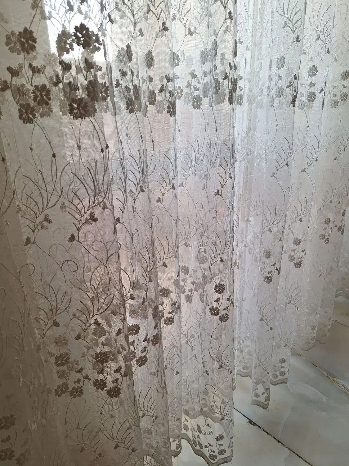 پرده طرح شکوفه 20 متر|پرده، رانر، رومیزی|چناران, |دیوار