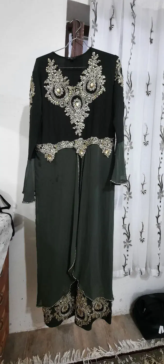 پیراهن مجلسی سایز50 جنس ریون،حریر کرپ|لباس|املش, |دیوار