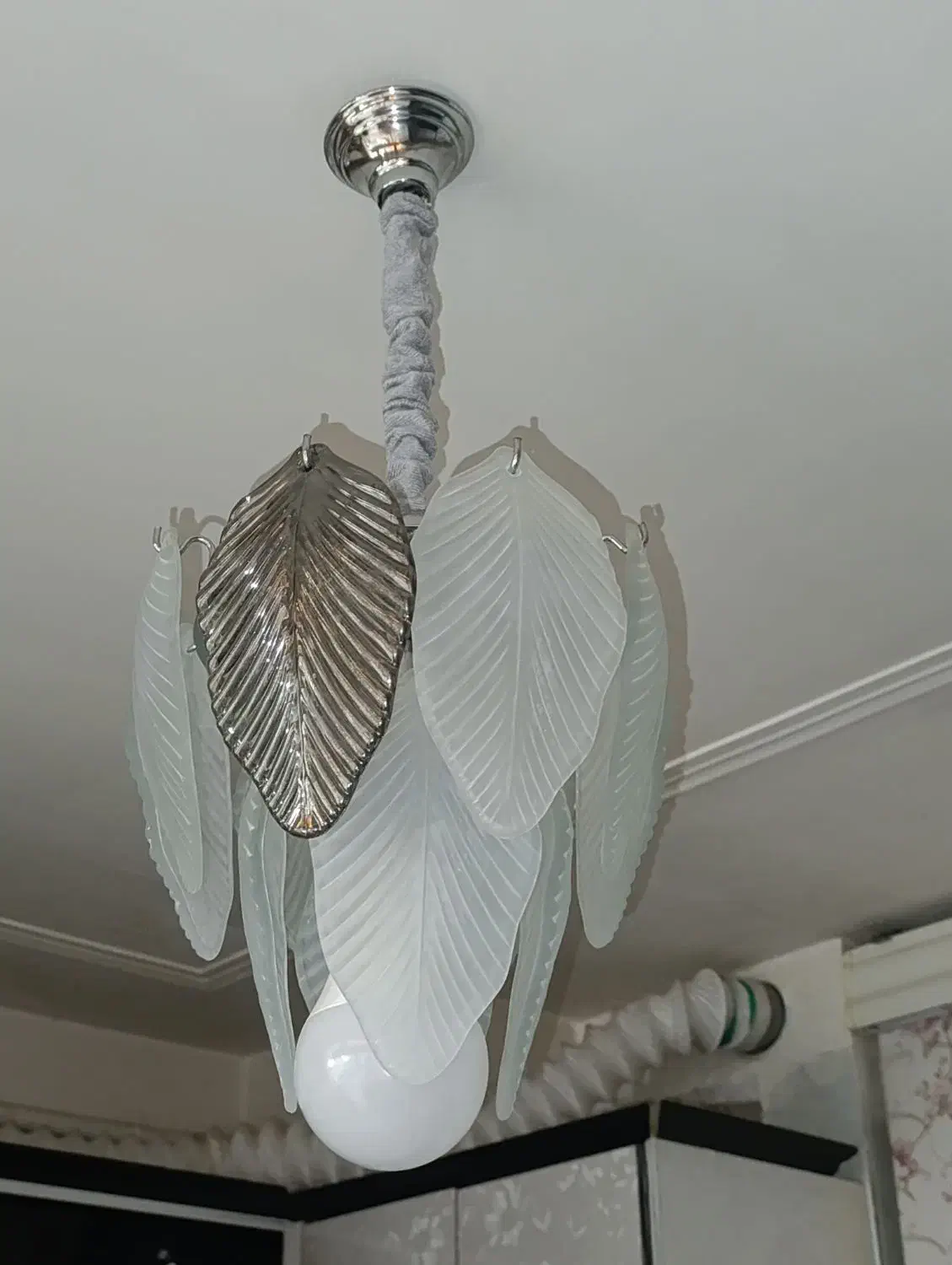 لوستر طرح برگ|لوستر و چراغ آویز|خمین, |دیوار