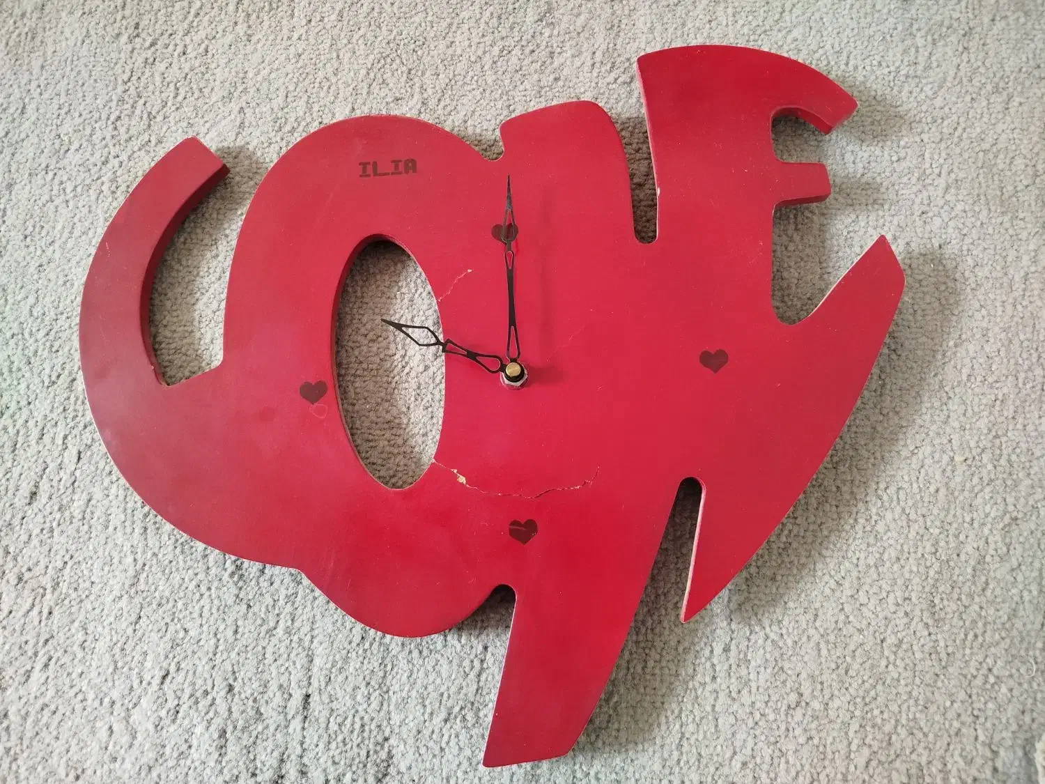 ساعت دیواری طرح love|ساعت دیواری و تزئینی|شاهین‌شهر, شهرک منازل چوبی|دیوار