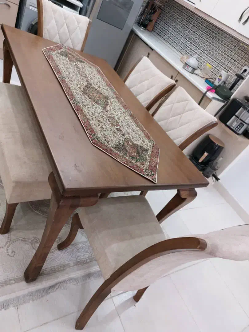 میزغذاخوری ۶ نفره|میز و صندلی غذاخوری|قرچک, مهدیه|دیوار