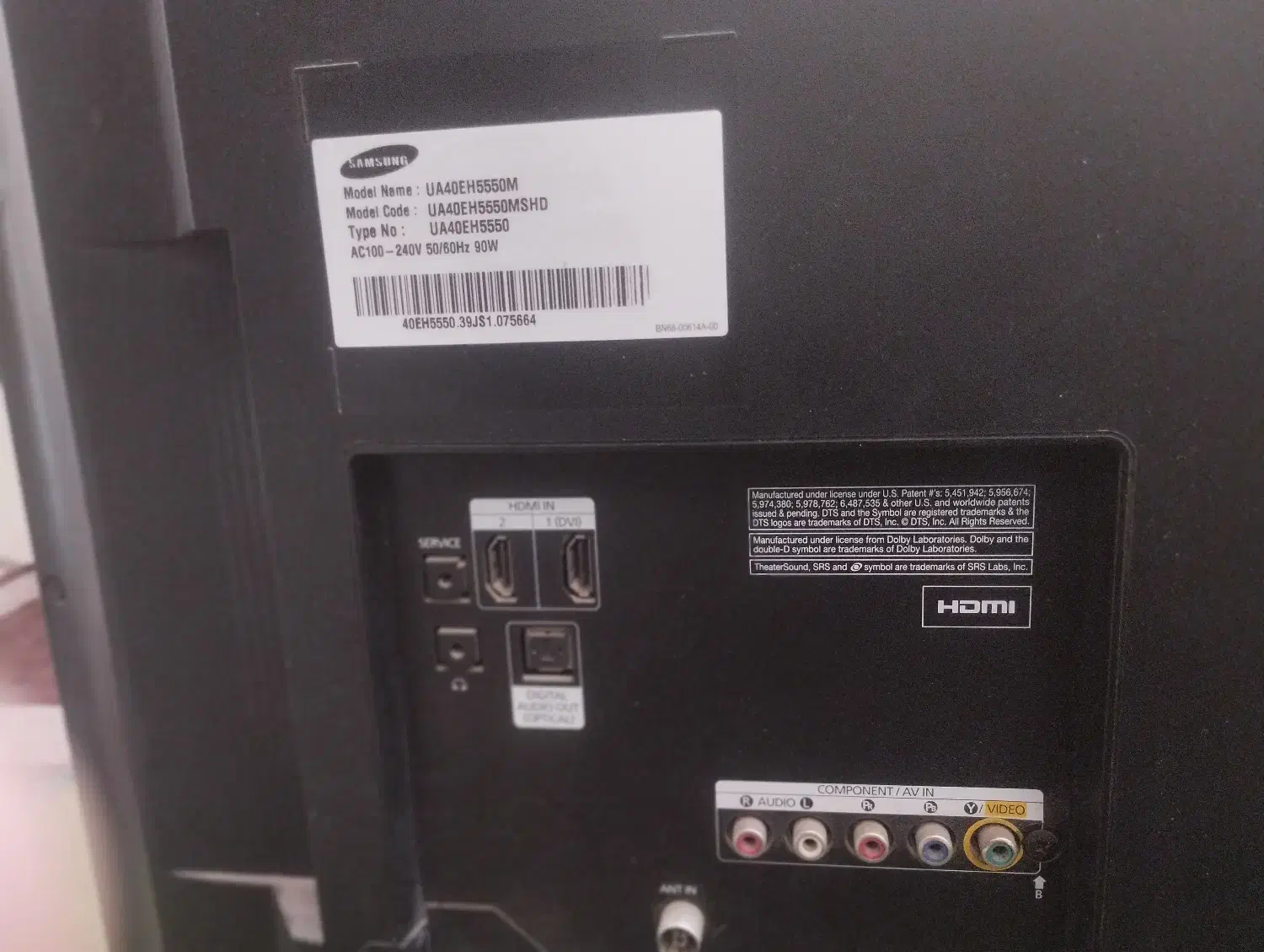 تلویزیون سامسونگ|تلویزیون و پروژکتور|شیراز, حومه شیراز|دیوار