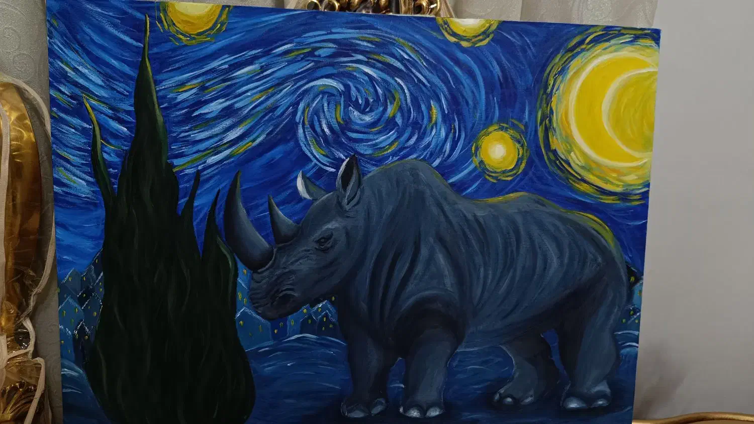 تابلو کرگدن|تابلو، نقاشی، عکس|قوچان, |دیوار