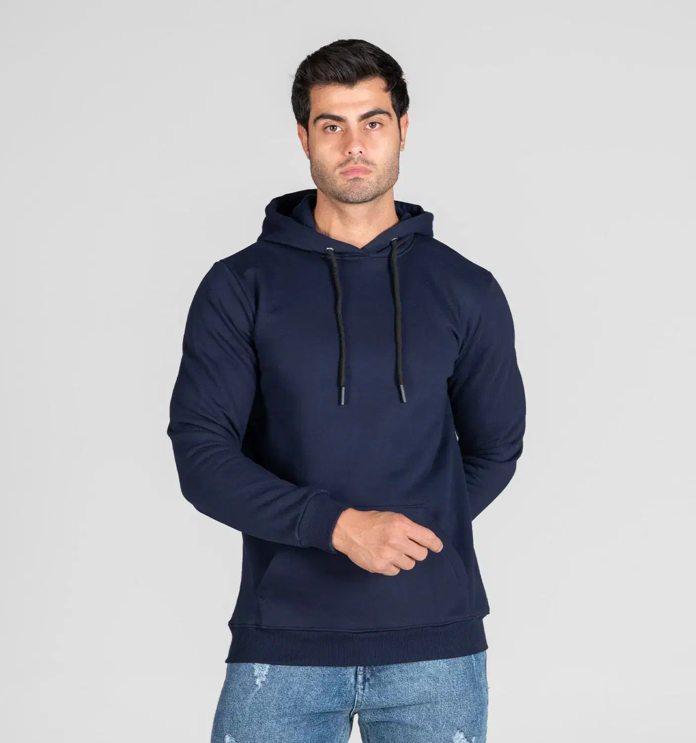 هودی مردانه دورس سهنخ سرمه ای ساده|لباس|بابل, |دیوار
